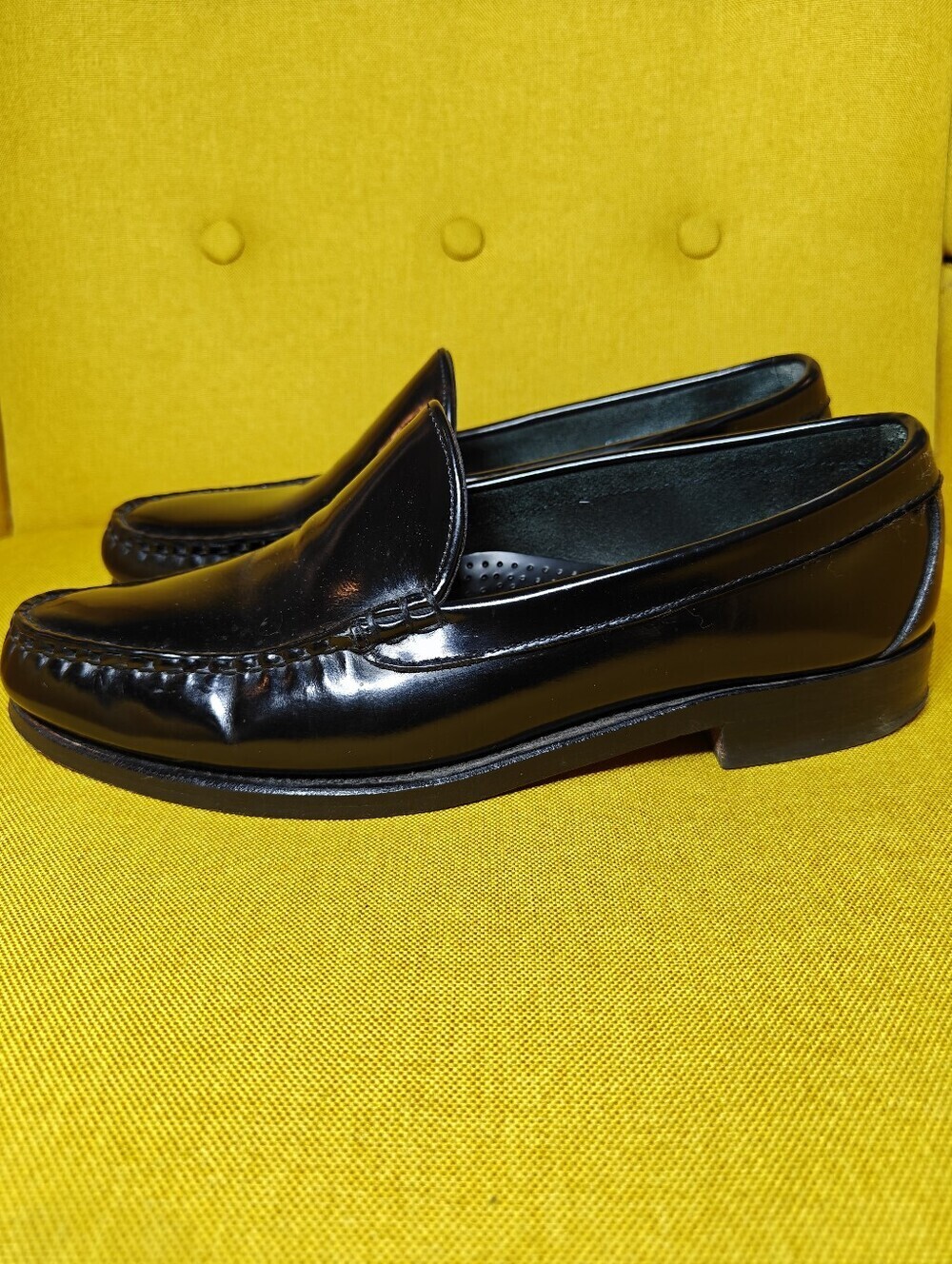 Allen Edmonds Preston Loafers Black Patent Leather Slip On Dress Shoe Men's 10.5